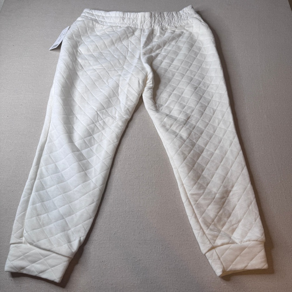 Quiet Luxury Quilted Joggers Cream Jones New York Sport Plus 1X Cozy Lounge - Picture 3 of 7